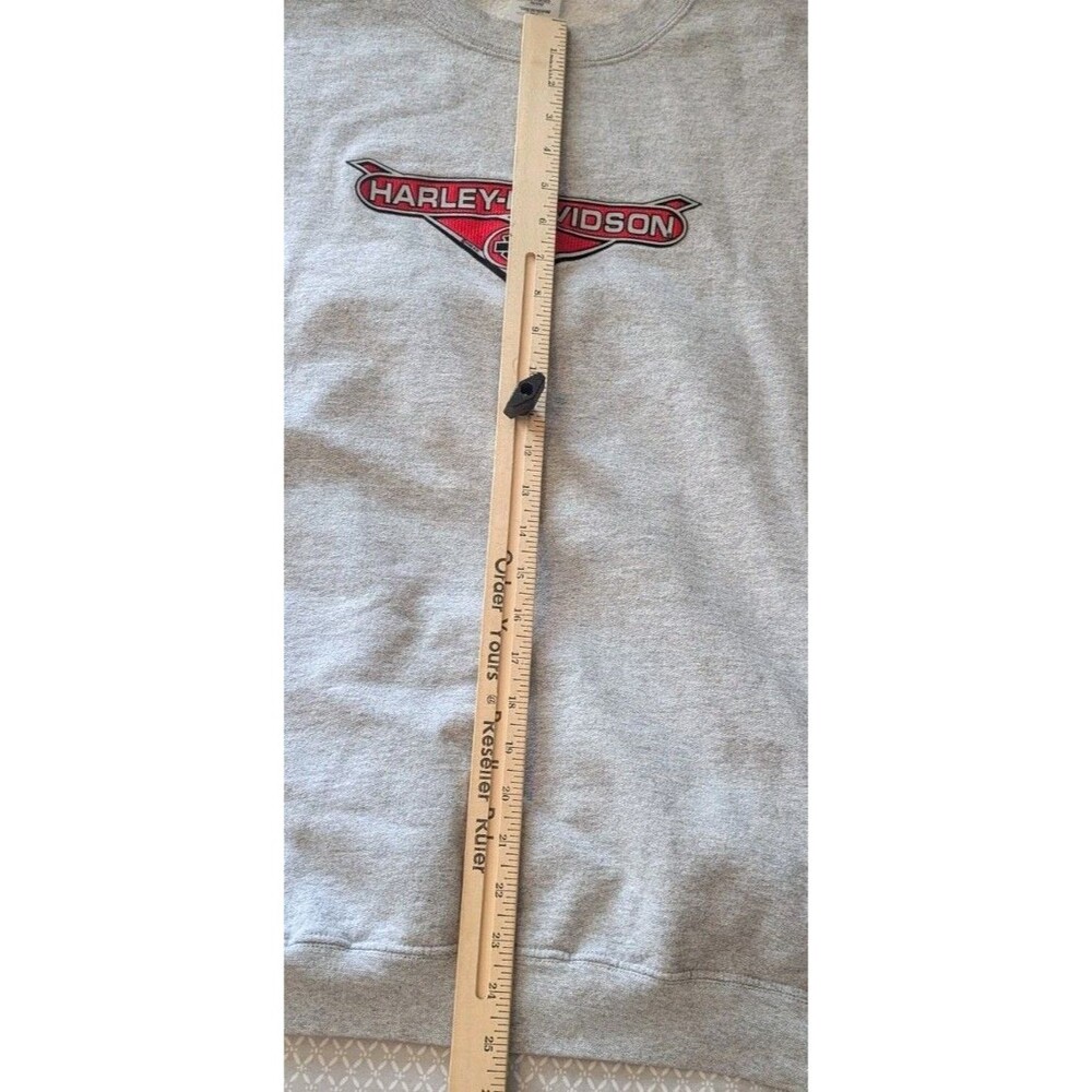 Y2K Harley Davidson Gray Sweatshirt Mens Pullover Size 2XL Xenia, OH Buckminn's - Picture 7 of 8